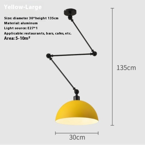 Simple And Adjustable Lamp Creative Dining Room Bedroom Collapsible Chandelier