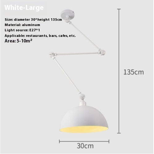 Simple And Adjustable Lamp Creative Dining Room Bedroom Collapsible Chandelier