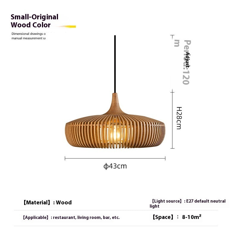 Bedroom Living Room Lantern Woodcraft Ceiling Lamp