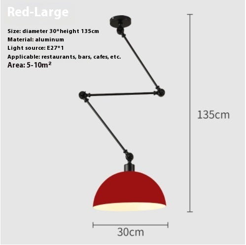 Simple And Adjustable Lamp Creative Dining Room Bedroom Collapsible Chandelier