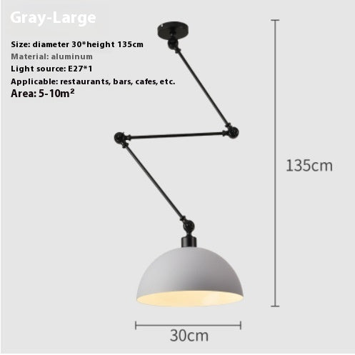 Simple And Adjustable Lamp Creative Dining Room Bedroom Collapsible Chandelier