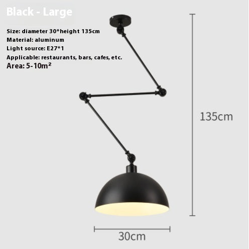 Simple And Adjustable Lamp Creative Dining Room Bedroom Collapsible Chandelier