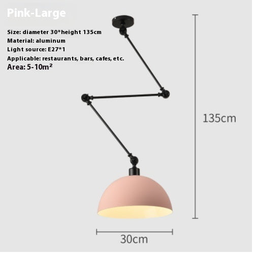 Simple And Adjustable Lamp Creative Dining Room Bedroom Collapsible Chandelier