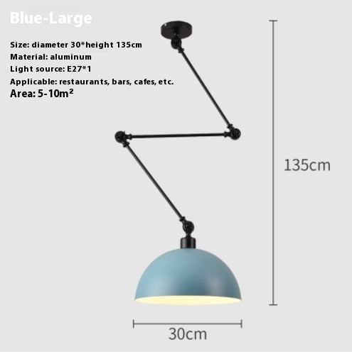 Simple And Adjustable Lamp Creative Dining Room Bedroom Collapsible Chandelier